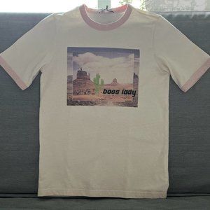 Ganni Boss Lady Graphic Printed T- Shirt